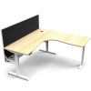 Office Furniture | RapidLine Rapidline Boost+ Corner Workstation + Screen + Cable Tray 1800/1800Mmw Oak/White