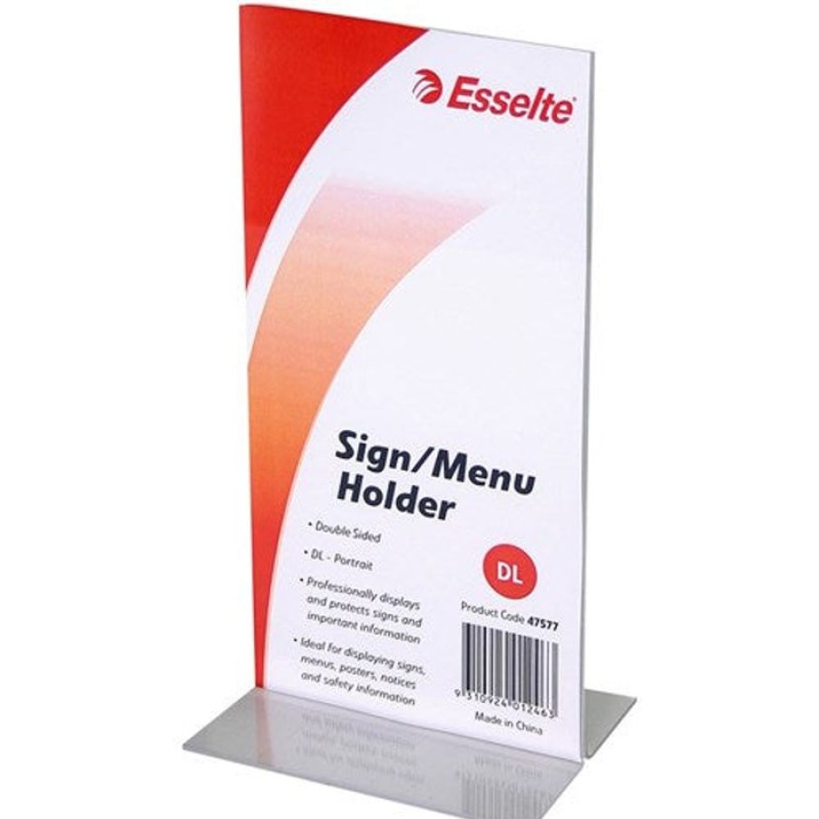 Brochure Holders | Esselte Esselte Sign/Menu Holder Dl Double Sided Portrait