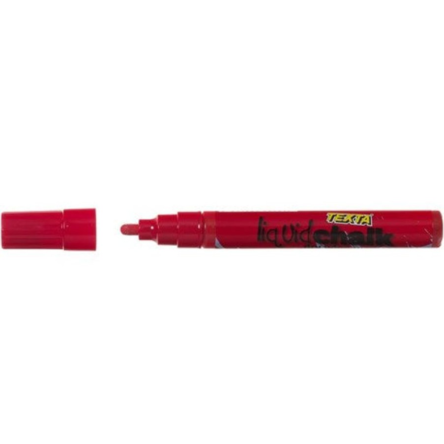 Markers & Highlighters | Texta Texta Liquid Chalk Marker Dry Wipe Bullet 4.5Mm Red