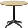 Office Furniture | RapidLine Rapidline Typhoon Round Table 1200D X 730Mmh Oak Top Black Base