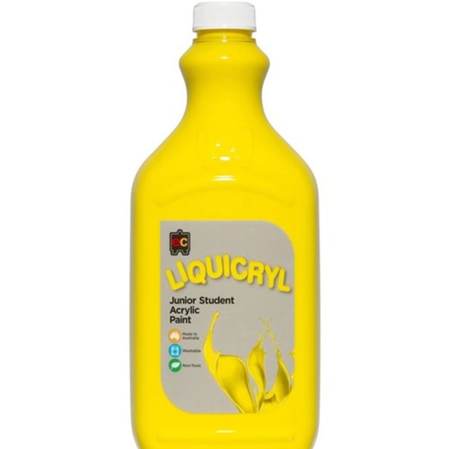 School Supplies/Art & Craft | EC Ec Liquicryl Paint 2 Litres Brilliant Yellow