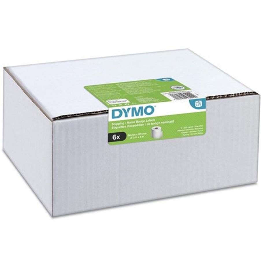 Labelling Machines & Accessories | Dymo Dymo Labelwriter Shipping Or Name Badge Labels 54 X 101Mm Pack Of 6 White