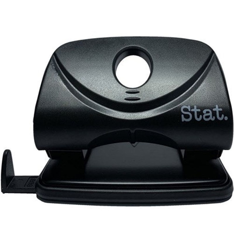 Telephones & Accessories | Stat Stat Hole Punch 2 Hole Medium 20 Sheet Capacity Black