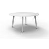 Office Furniture | RapidLine Rapidline Eternity Round Coffee Table 900D X 450Mmh White Top White Base