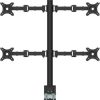 Telephones & Accessories | RapidLine Rapidline Revolve Quad Monitor Arm Black