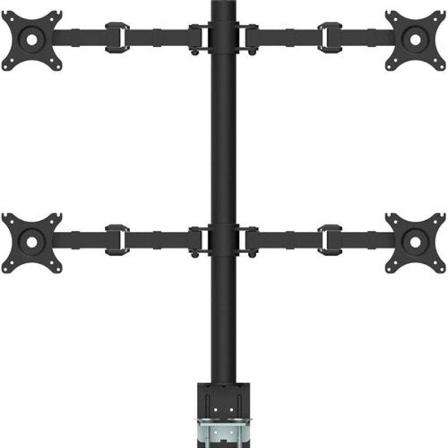 Telephones & Accessories | RapidLine Rapidline Revolve Quad Monitor Arm Black