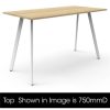 Office Furniture | RapidLine Rapidline Eternity High Bar Table 1800W X 900D X 1050Mmh Oak Top White Frame