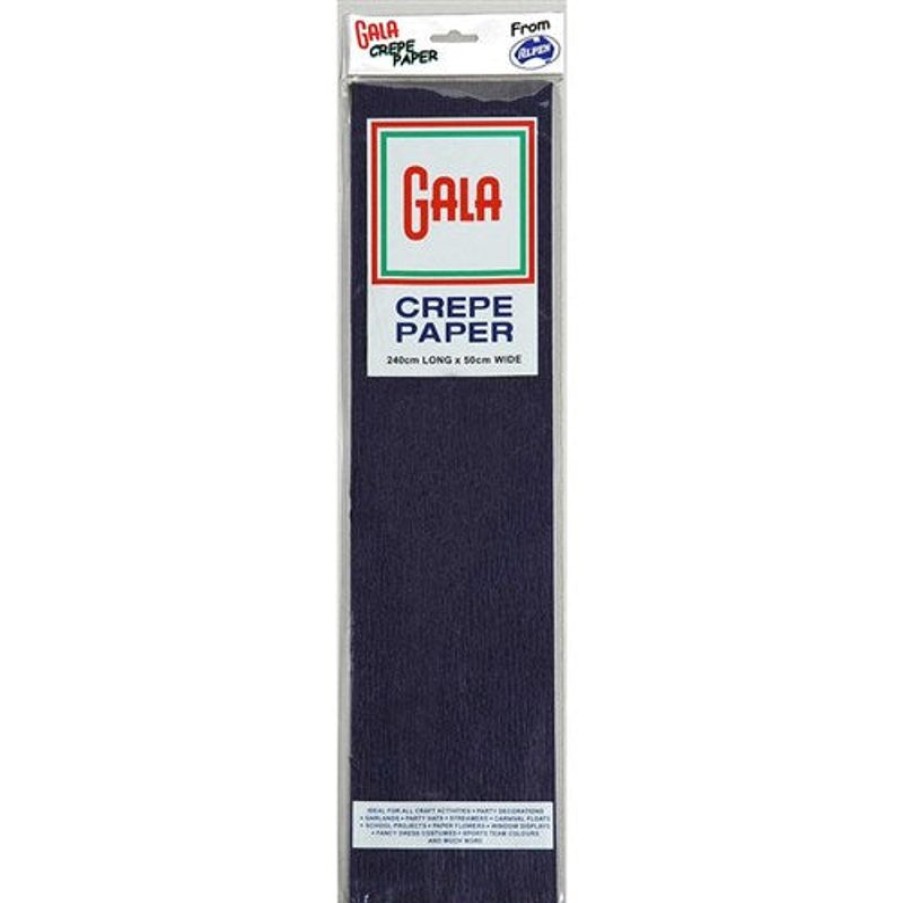 Telephones & Accessories | Alpen Alpen Gala Crepe Paper 240X50Cm Navy Pack Of 12