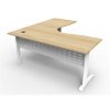 Office Furniture | RapidLine Rapidline Deluxe Rapid Span Corner Workstation 1500/1500W X 750D X 730Mmh Oak/White