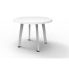 Office Furniture | RapidLine Rapidline Eternity Round Coffee Table 600D X 450Mmh White Top White Satin Base