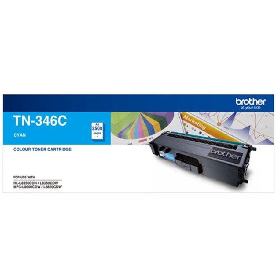 Telephones & Accessories | Brother Brother Tn-346C Toner Cartridge High Yield Cyan