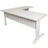 Office Furniture | RapidLine Rapidline Span Desk And Return 1800/1100W X 700/600D X 730Mmh White/White