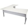 Office Furniture | RapidLine Rapidline C Leg Corner Workstation 1800/1500W X 700D X 730Mmh Natural White /Silver