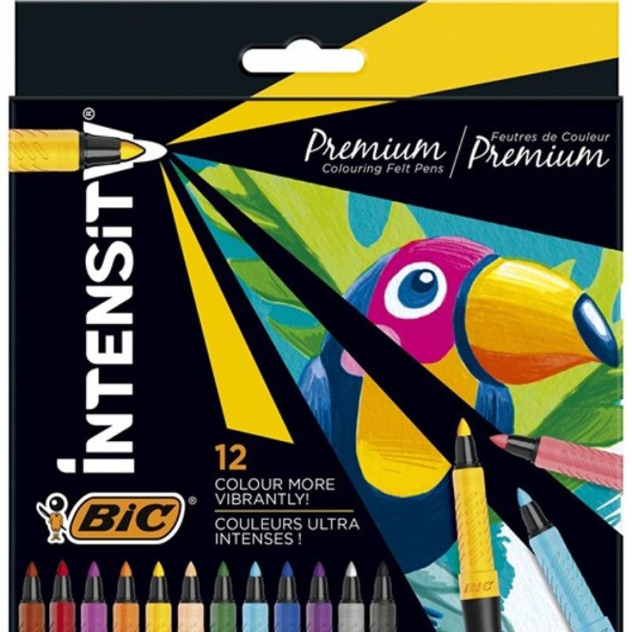 Telephones & Accessories | Bic Bic Intensity Colouring Felt Pen Fine Point Assorted Colours Pack Of 12