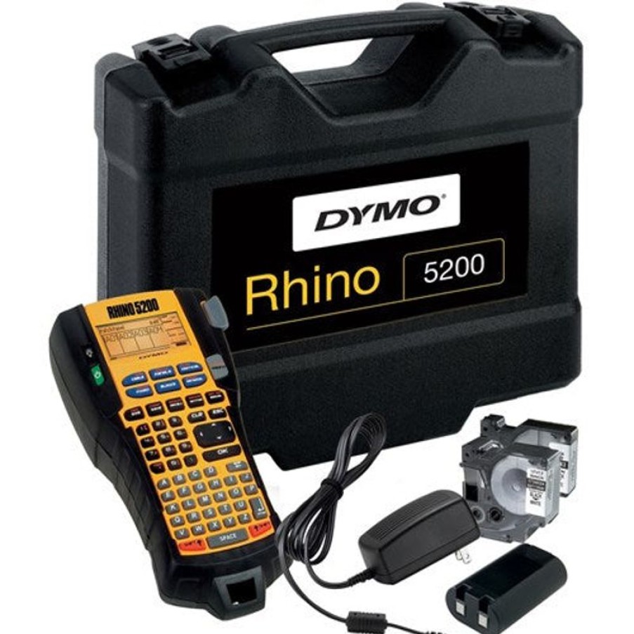 Labelling Machines & Accessories | Dymo Dymo Rhino Industrial 5200 Label Maker Complete Kit Black And Yellow