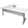 Office Furniture | RapidLine Rapidline Span Desk And Return 1800/1100W X 700/600D X 730Mmh White/Silver