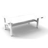 Office Furniture | RapidLine Rapidline Boost+ Back To Back Workstation + Cable Tray 2 Person 1800Mmw White/White