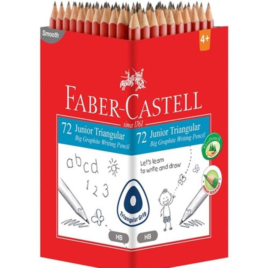 Pencils | Faber-Castell Faber-Castell Junior Triangular Hb Pencils Pack Of 72