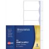 Telephones & Accessories | Avery Avery L7455 Index Maker Dividers A4 10 Tab Unpunched White