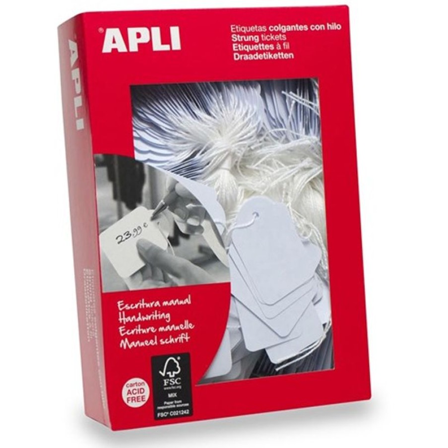 Telephones & Accessories | Apli Apli 384 Handwriting Strung Tickets 9X24Mm White Box Of 1000