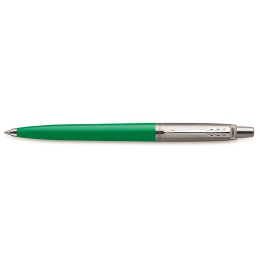 Pens | Parker Parker Jotter Originals Ballpoint Pen Green Barrel Stainless Clip Refill Blue