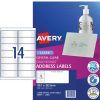 Telephones & Accessories | Avery Avery Crystal Clear Laser Address Labels White L7563 99.1X38.1Mm 14Up 350 Labels