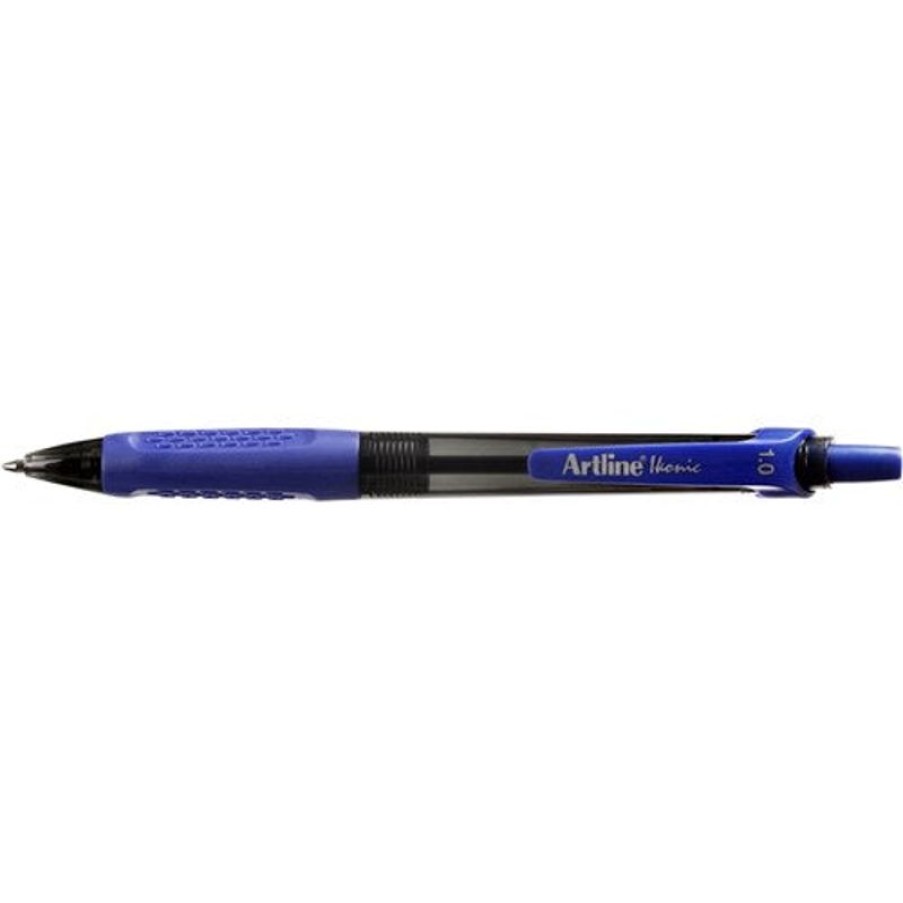 Telephones & Accessories | Artline Artline 8410 Ballpoint Pen Retractable Grip Medium 1Mm Blue Pack12