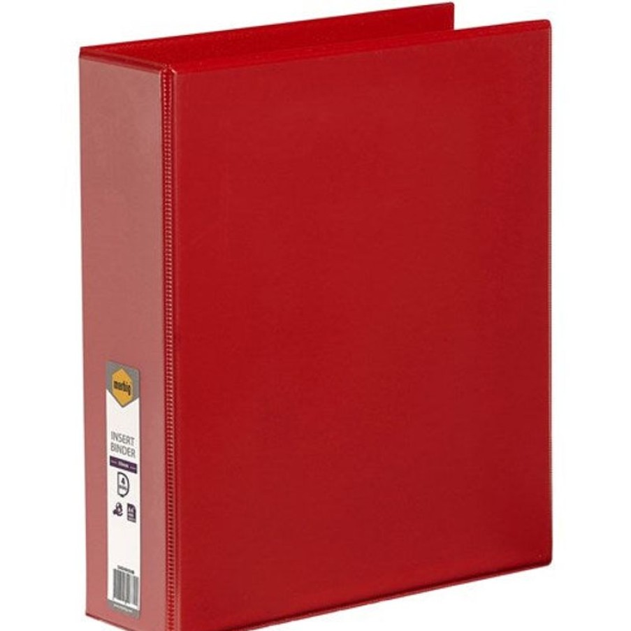 Binders & Folders | Marbig Marbig Clearview Insert Binder A4 4D Ring 50Mm Red