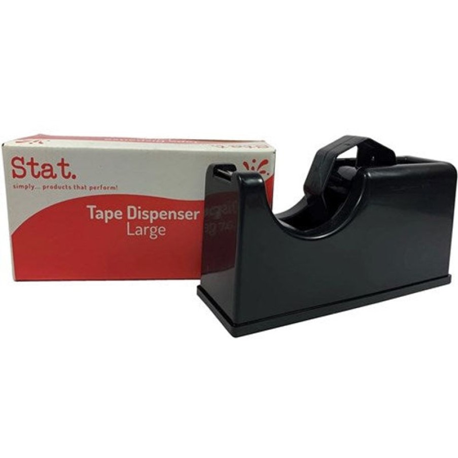 Desk Top Accessories | Stat Stat Large Tape Dispenser Black