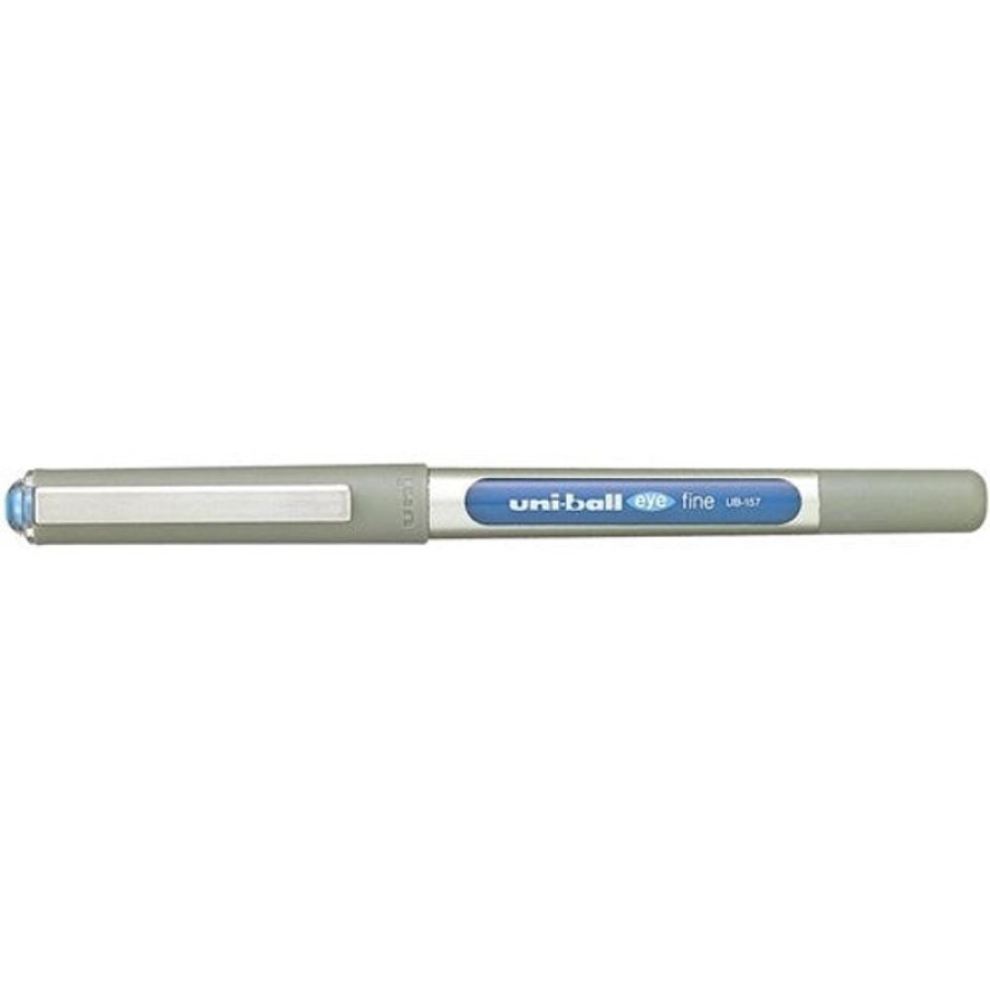 Pens | Uni-Ball Uni-Ball Ub157 Eye Rollerball Pen Fine 0.7Mm Light Blue Pack Of 12