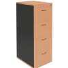 Storage | RapidLine Rapidline Rapid Worker Filing Cabinet 4 Drawer 465W X 600D X 1300Mmh Beech And Ironstone