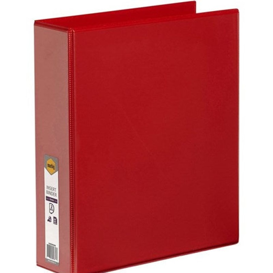 Binders & Folders | Marbig Marbig Clearview Insert Binder A4 2D Ring 50Mm Red