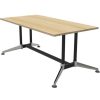 Office Furniture | RapidLine Rapidline Typhoon Boardroom Table 1800W X 900D X 750Mmh Oak Top Black Frame