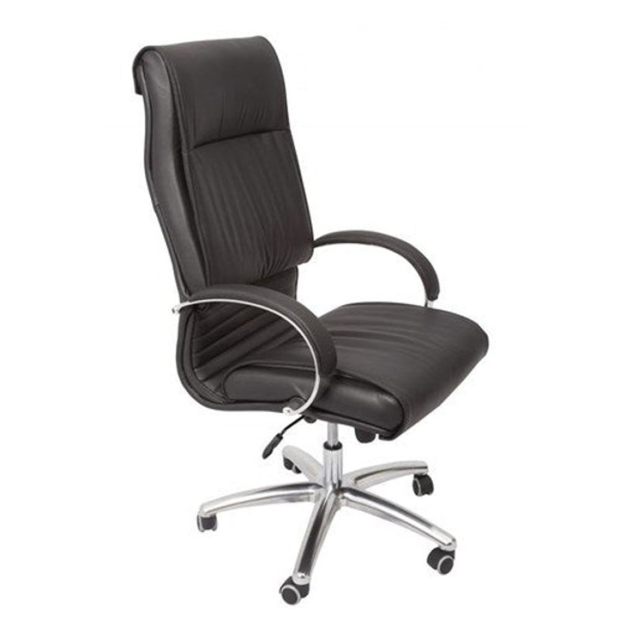 Chairs & Accessories | RapidLine Rapidline Cl820 Executive High Back Chair With Arms Black Pu