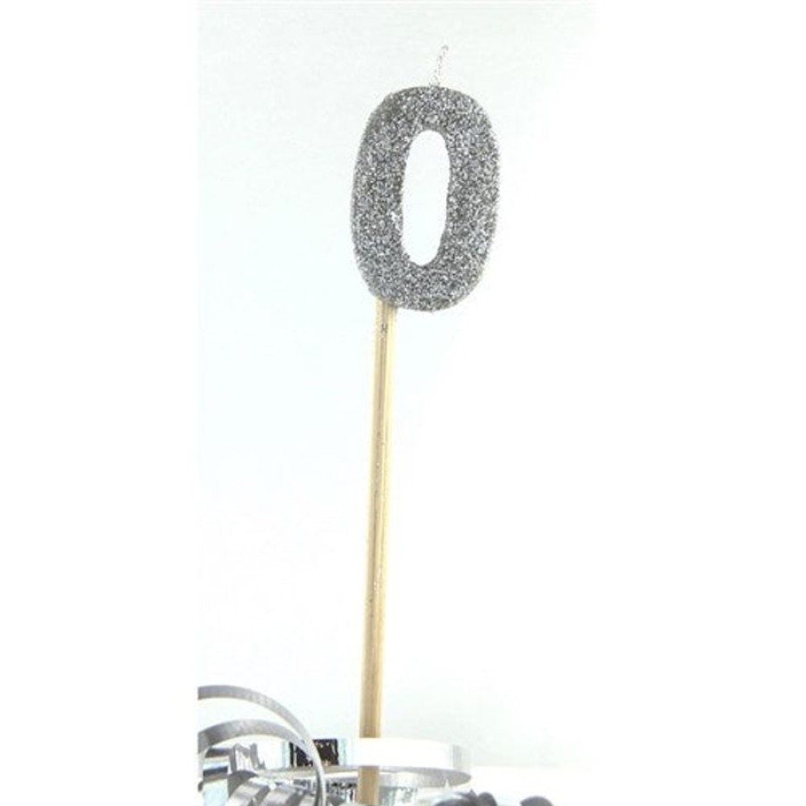 Telephones & Accessories | Alpen Alpen Candle Long Stick Glitter No. 0 Silver