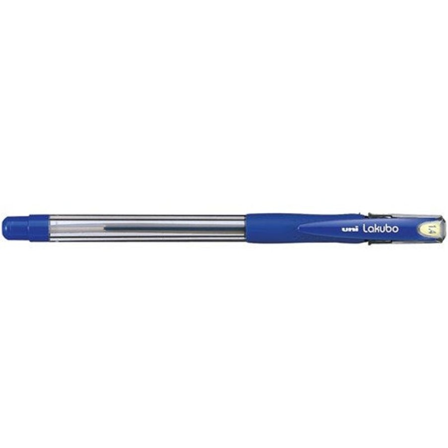 Pens | Uni-Ball Uni Sg100 Lakubo Ballpoint Pen Comfort Grip Broad 1.4Mm Blue Pack Of 12