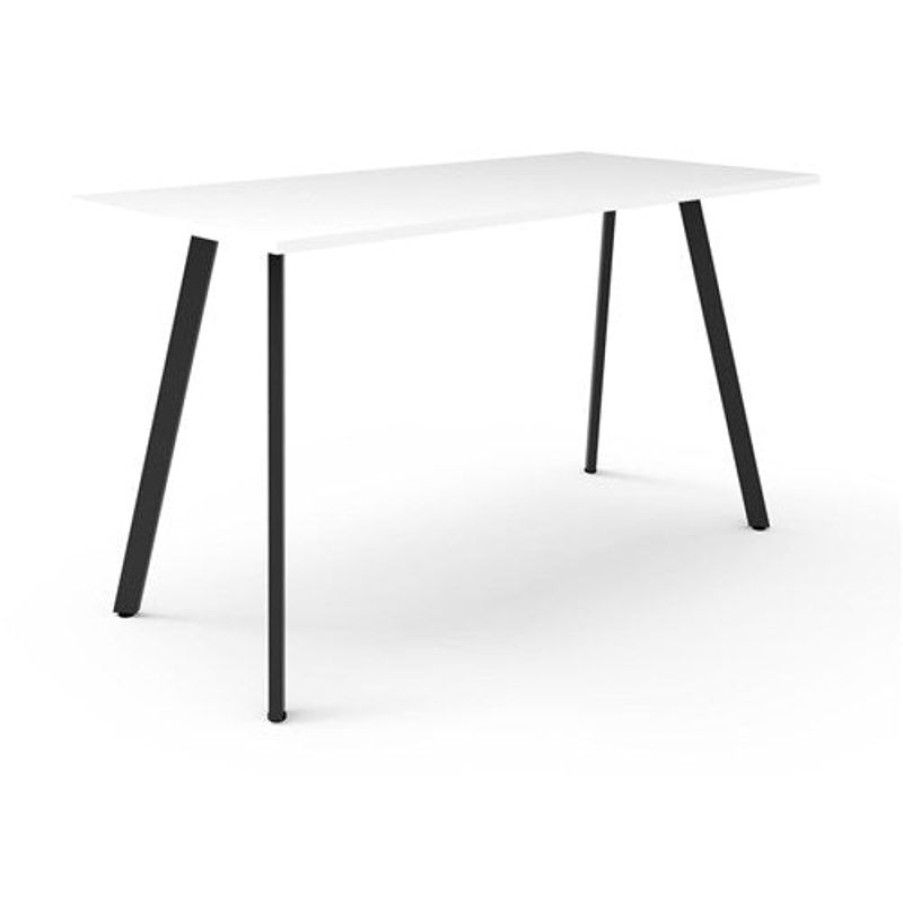 Office Furniture | RapidLine Rapidline Eternity High Bar Table 1800W X 750D X 1050Mmh White Top Black Frame