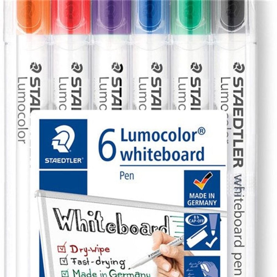 Markers & Highlighters | Staedtler Staedtler 301 Lumocolor Whiteboard Marker Bullet 1Mm Assorted Wallet Of 6