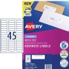 School Supplies/Art & Craft | Avery Avery Quick Peel Address Laser Whitel7156 58X17.8Mm 45Up 4500 Labels 100 Sheets