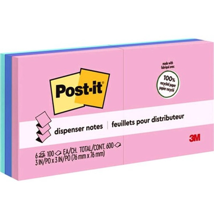 Notes & Flags | Post-It Post-It R330-Rp-6Ap Pop Up Recycled Notes 76Mmx76Mm Sweet Sprinkles Pack Of 6