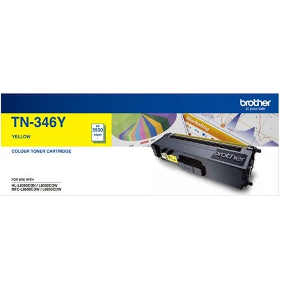 Telephones & Accessories | Brother Brother Tn-346Y Toner Cartridge High Yield Yellow