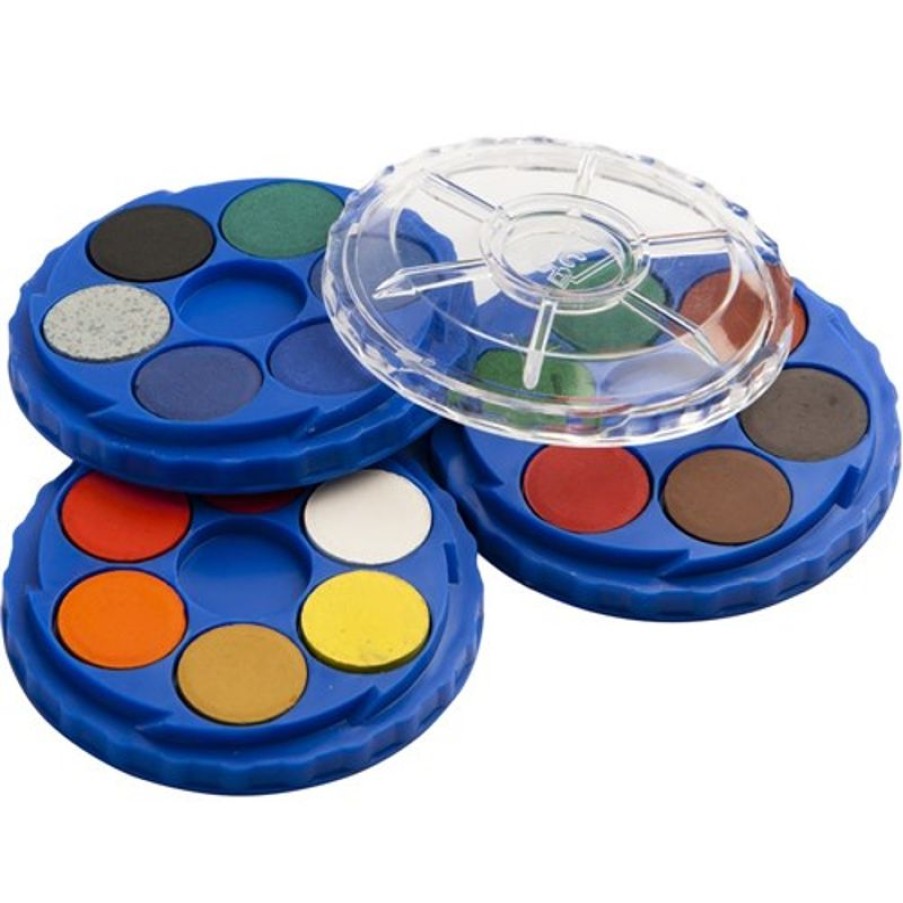 School Supplies/Art & Craft | EC Ec Stack Twist Watercolour Set 18 Assorted Discs