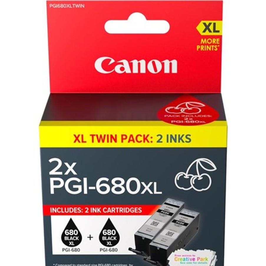 Inkjets | Canon Canon Pgi680Xl High Yield Ink Cartridge Twin Pack Black