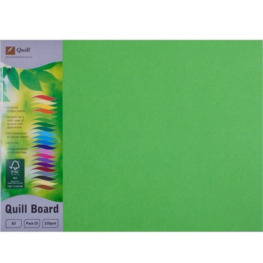 School Supplies/Art & Craft | Quill Quill Board A3 210Gsm Lime Pack Of 25