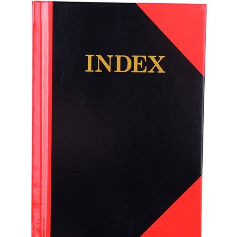 Paper, Post & Books/Books | Cumberland Cumberland Black & Red Notebook Gloss A6 100 Leaf Indexed