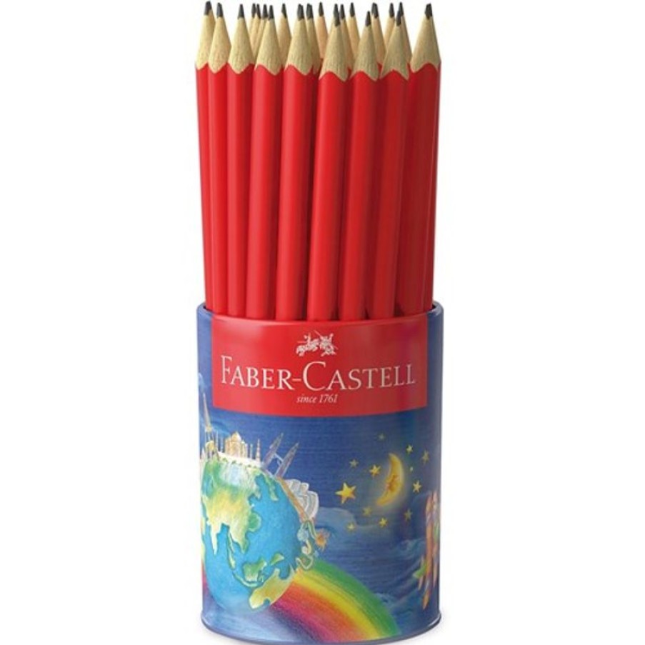 Pencils | Faber-Castell Faber-Castell Graphite Pencil Junior Triangle Hb Tin Cup Of 50