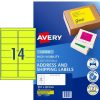 Telephones & Accessories | Avery Avery High Visibility Shipping Laser Labels Yellow L7163Fy 99.1X38.1Mm 14Up 350 Labels