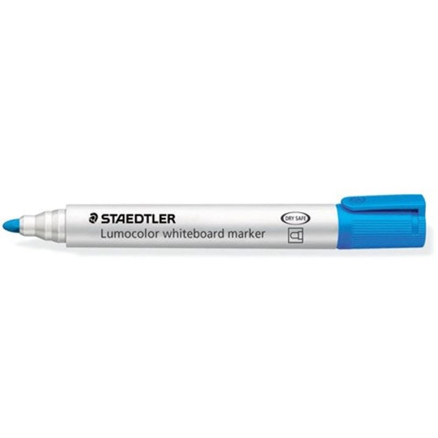 Markers & Highlighters | Staedtler Staedtler Lumocolor Whiteboard Marker 351 Bullet Point Light Blue Box Of 10