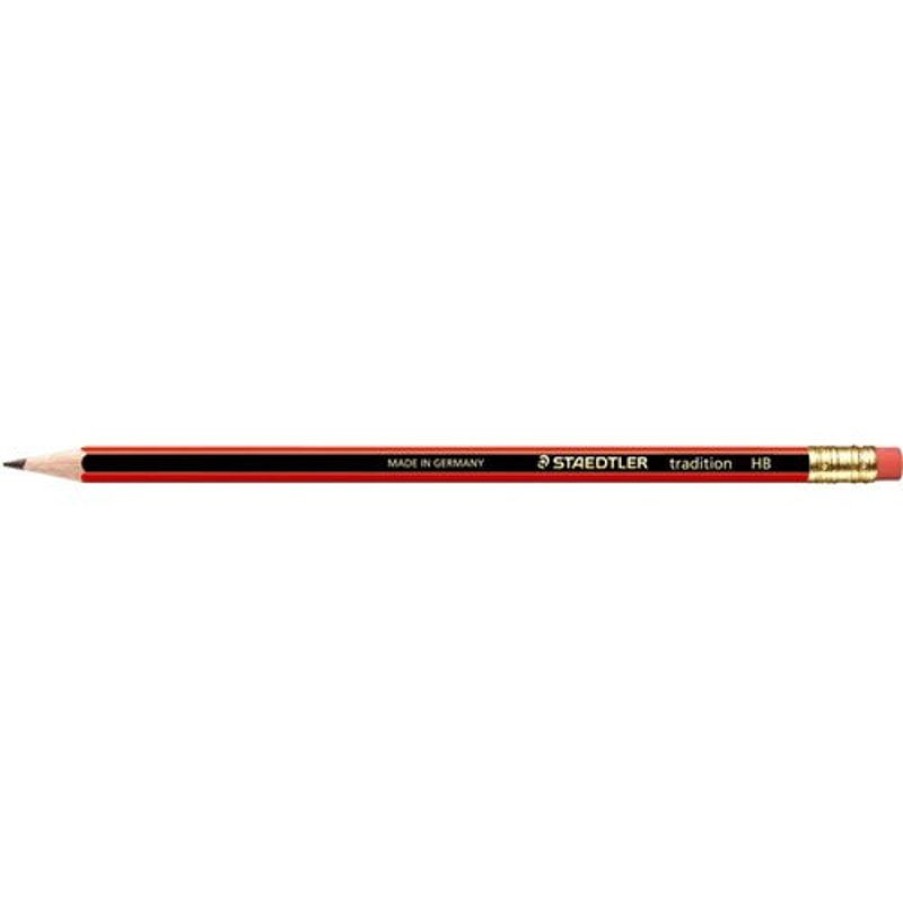 Pencils | Staedtler Staedtler 112 Tradition Pencil Rubber Tipped Graphite Hb Pack12