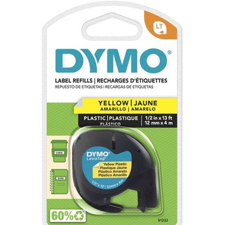 Labelling Machines & Accessories | Dymo Dymo Letratag Labelling Tape 12Mmx4M Yellow